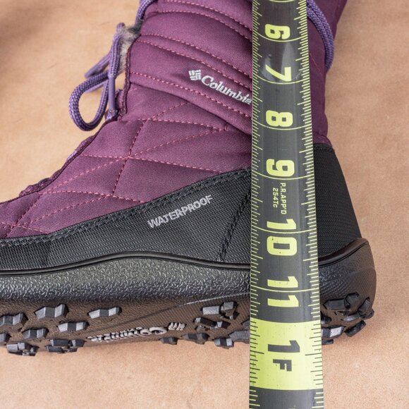 Columbia Women Minx II Mid Burgundy Fabric Waterproof Mid Calf Boots sz 8.5 - Picture 6 of 8